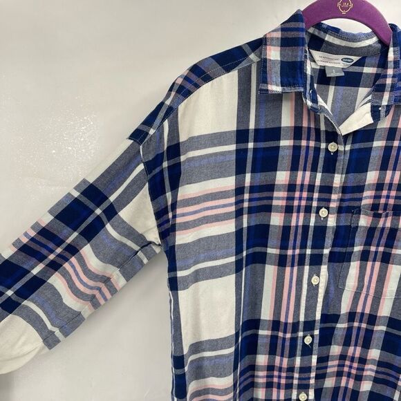 Old Navy the boyfriend shirt flannel plaid S small EUC soft - Picture 8 of 9